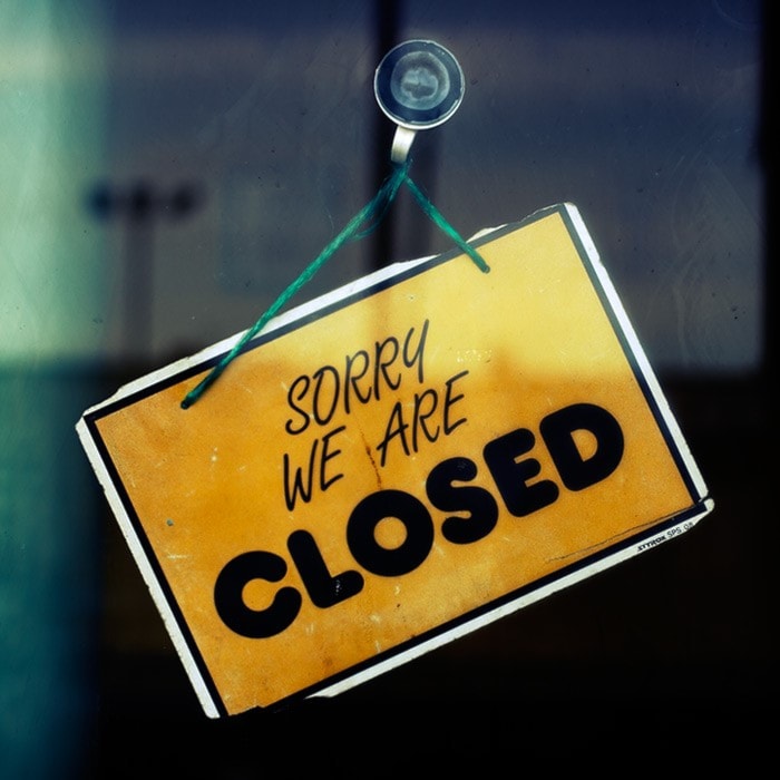 Sorry, we`re closed 1/8- 4/8.